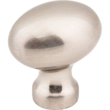 Jeffrey Alexander 1-3/16" Overall Length Satin Nickel Football Bordeaux Cabinet Knob 3990-SN